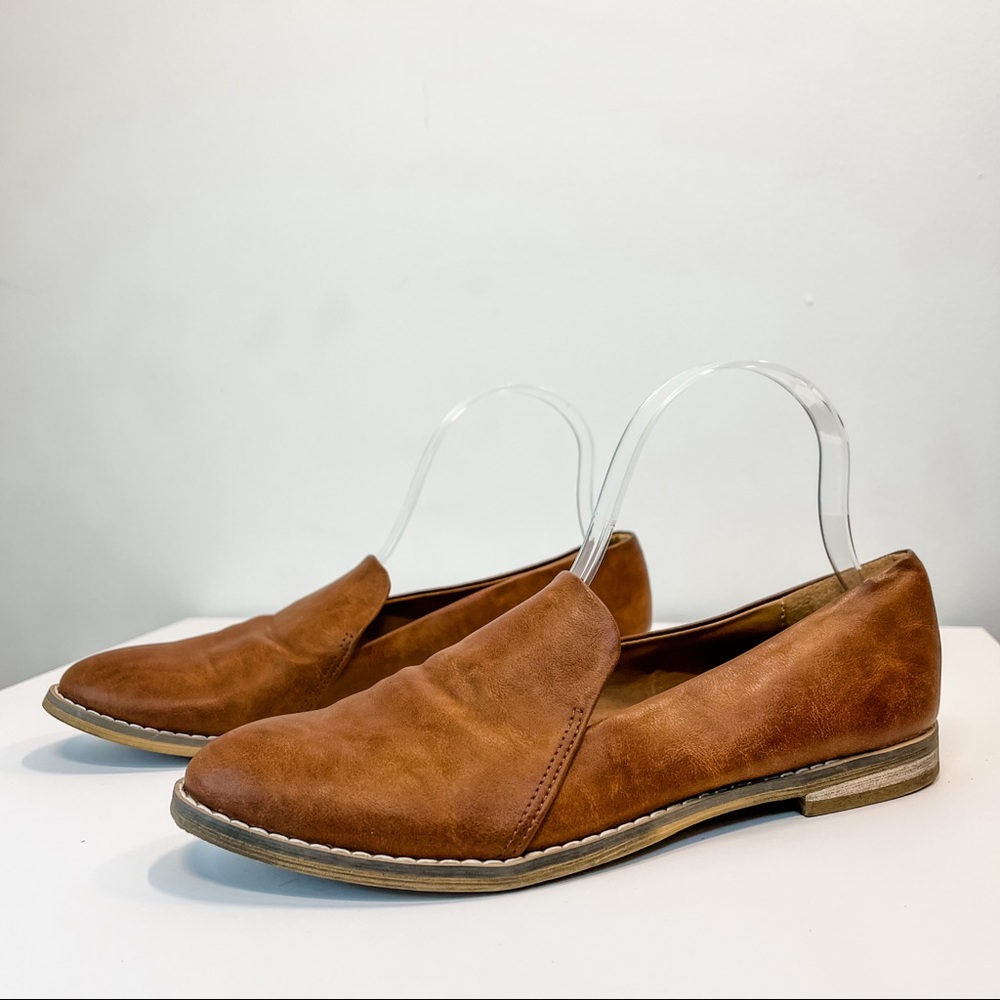 Indigo Rd. Irhani Loafer Mule Flats Cognac Womens Size 8.5